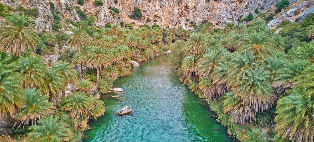 Historic harbor in Crete